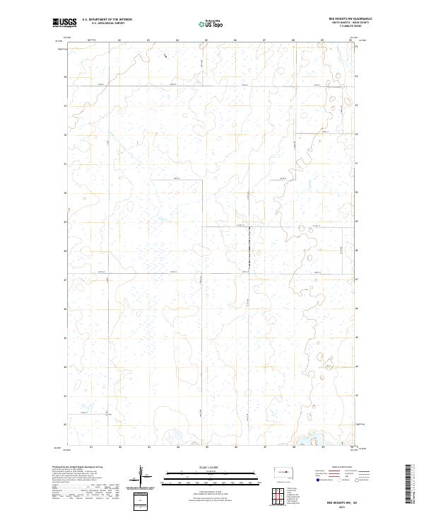 Ree Heights NW topographic map thumbnail