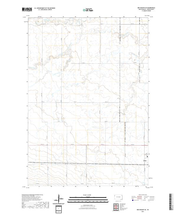 Ree Heights SE topographic map thumbnail