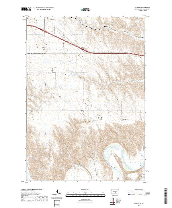Reliance SE 2021 topographic map thumbnail