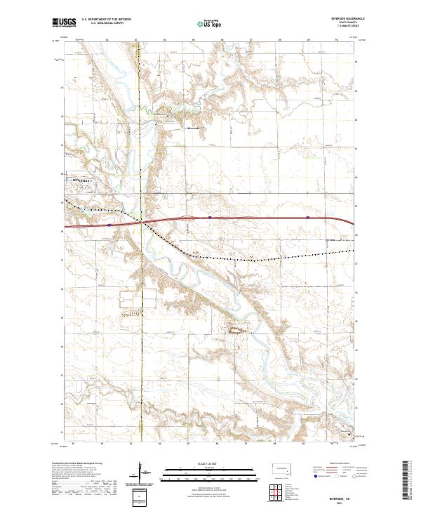 Riverside 2021 topographic map thumbnail