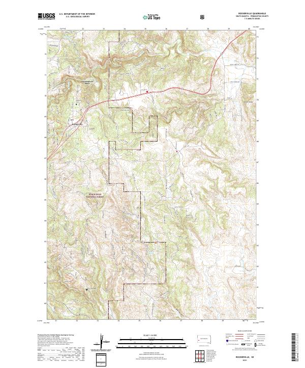Rockerville 2021 topographic map thumbnail