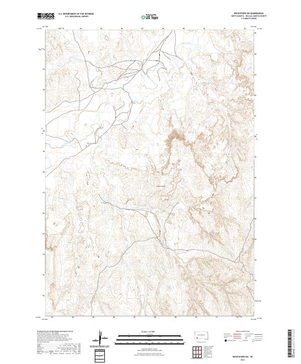 Rockyford SW topographic map thumbnail