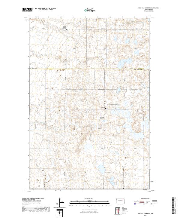 Rose Hill Cemetery topographic map thumbnail