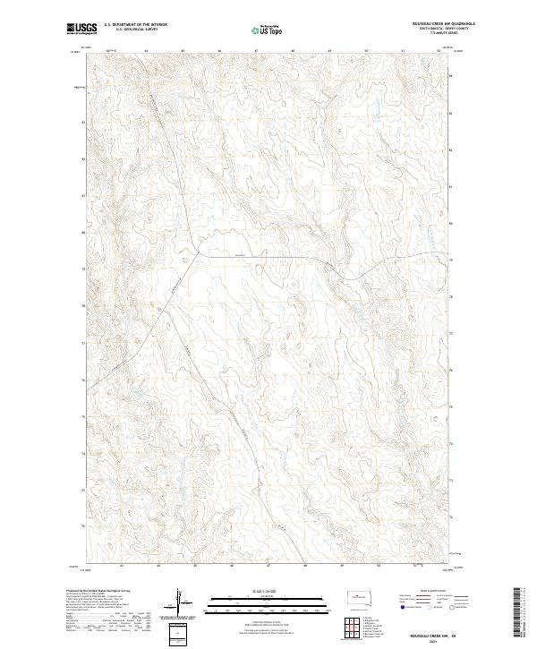 Rousseau Creek NW topographic map thumbnail