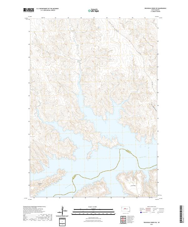 Rousseau Creek SW topographic map thumbnail