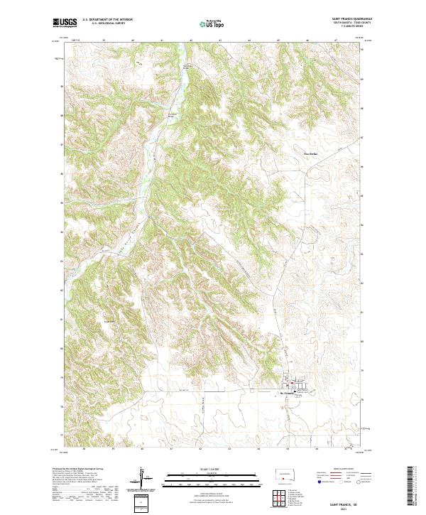 Saint Francis topographic map thumbnail