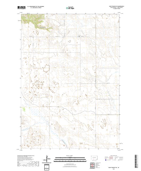Saint Francis SW topographic map thumbnail