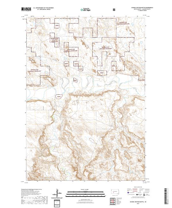 School Section Butte topographic map thumbnail
