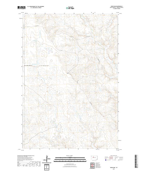 Sears Dam 2021 topographic map thumbnail
