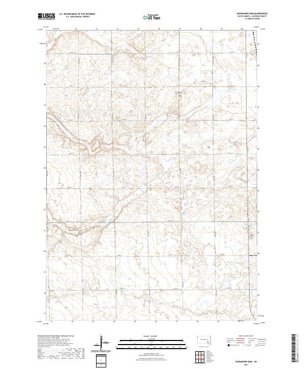 Shoemaker Dam topographic map thumbnail