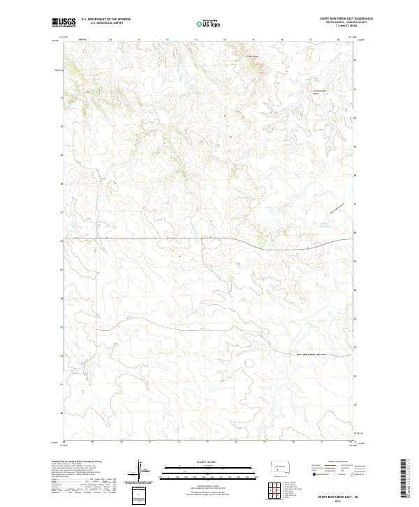 Short Bow Creek East topographic map thumbnail