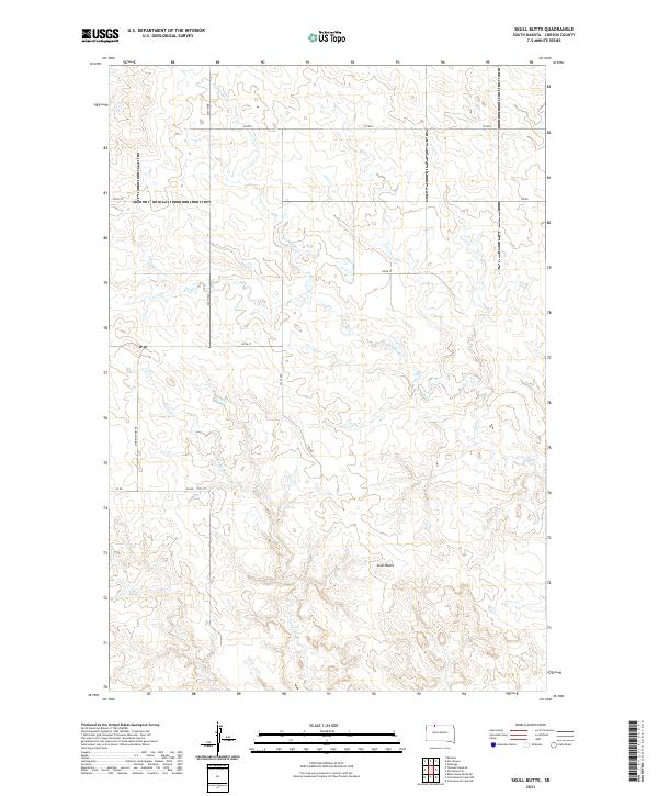 Skull Butte topographic map thumbnail