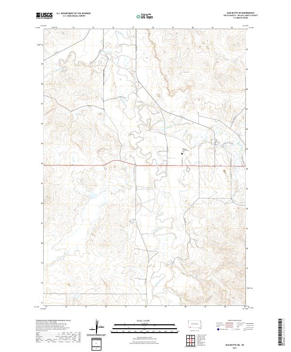 Slim Butte NE topographic map thumbnail