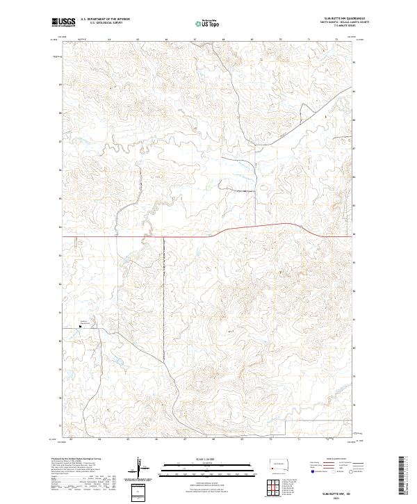 Slim Butte NW topographic map thumbnail