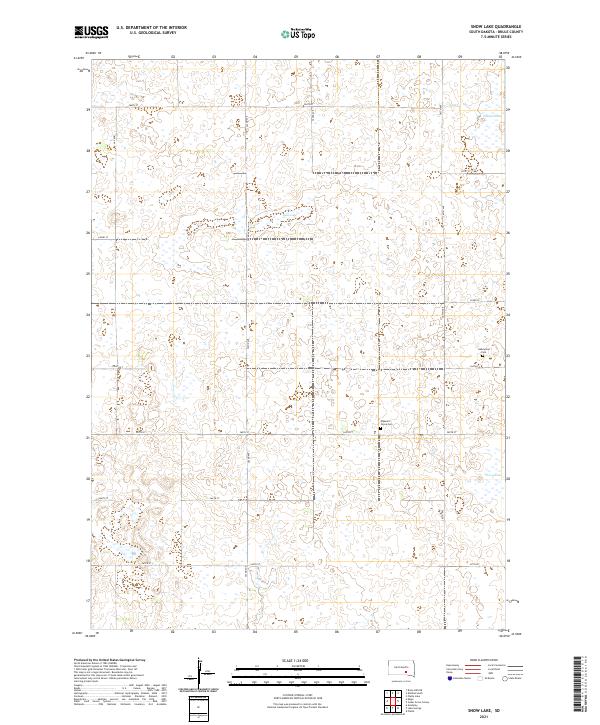 Snow Lake topographic map thumbnail