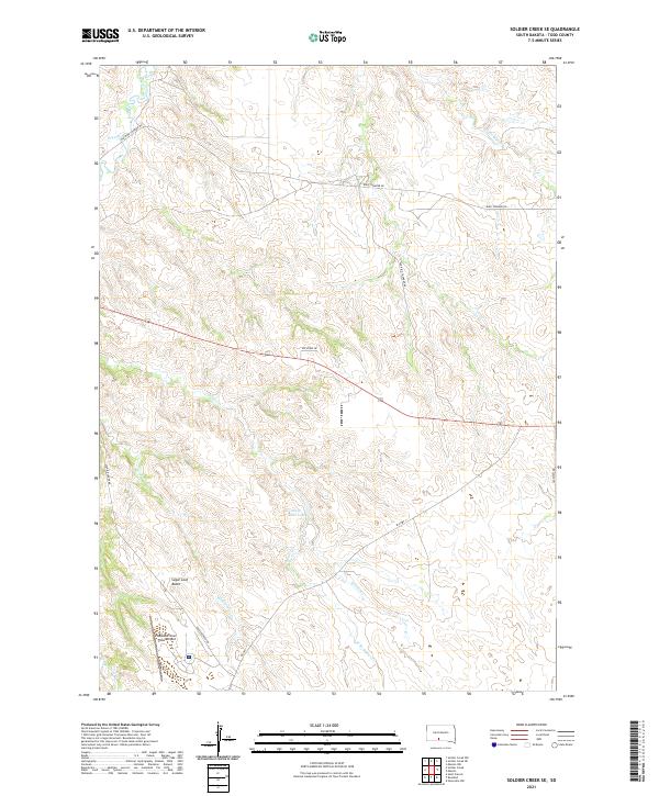Soldier Creek SE topographic map thumbnail