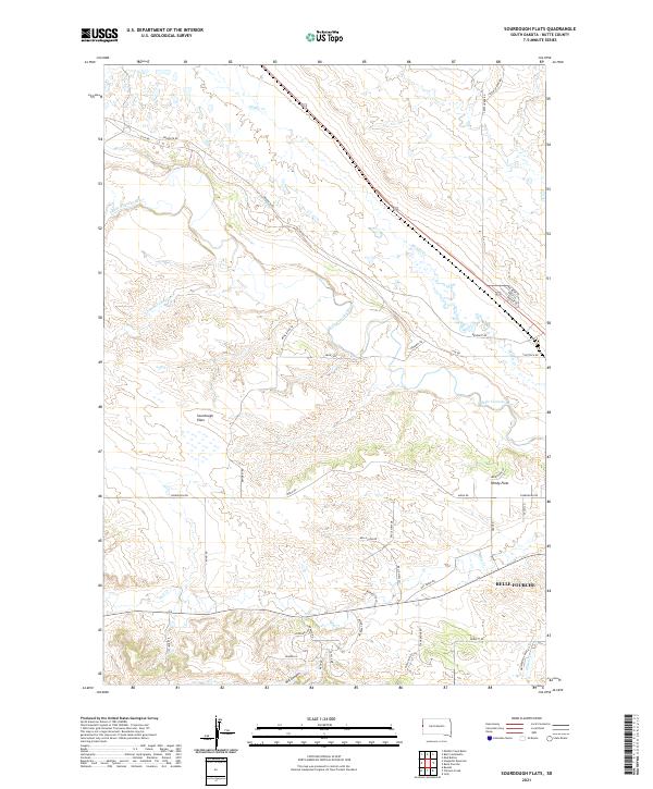 Sourdough Flats topographic map thumbnail