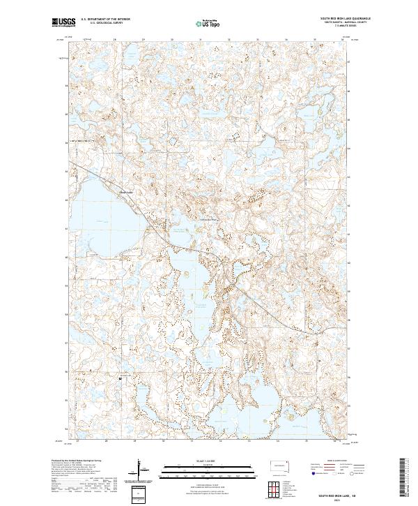 South Red Iron Lake topographic map thumbnail