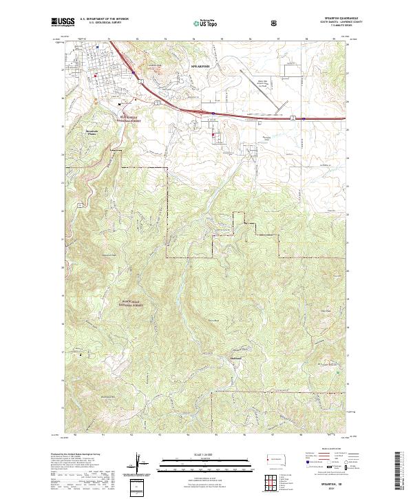 Spearfish 2021 topographic map thumbnail