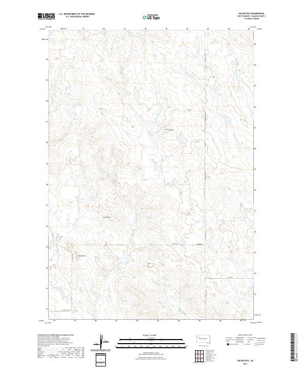 Vig Buttes topographic map thumbnail