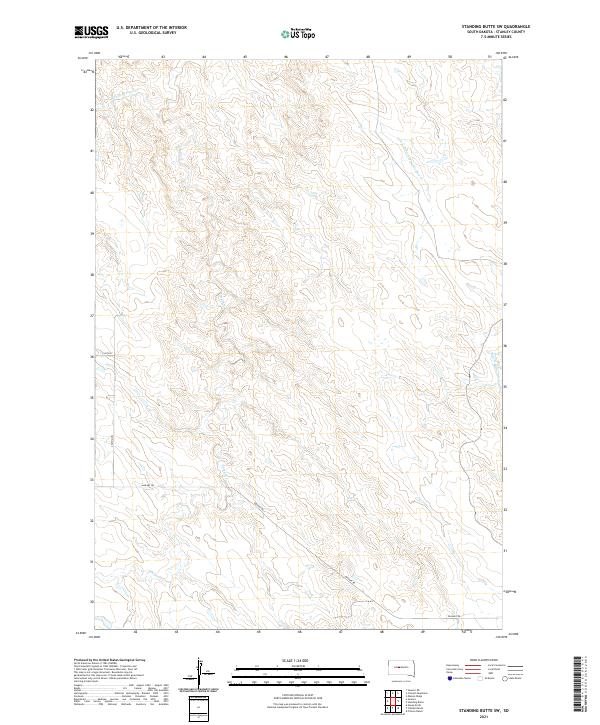 Standing Butte SW topographic map thumbnail