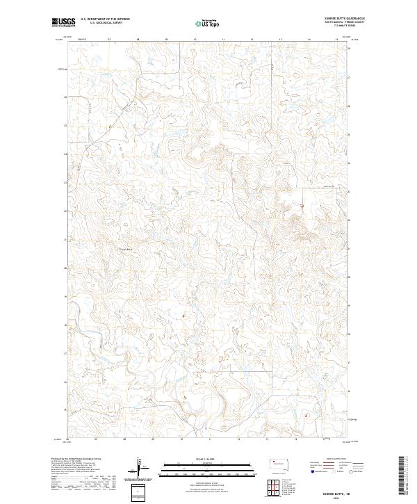 Sunrise Butte topographic map thumbnail