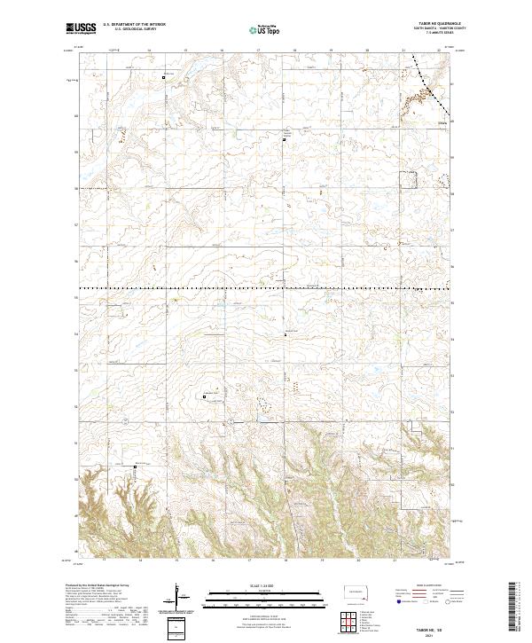 Tabor NE topographic map thumbnail