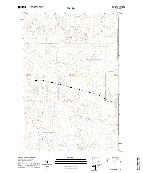 Tatanka Lake topographic map thumbnail