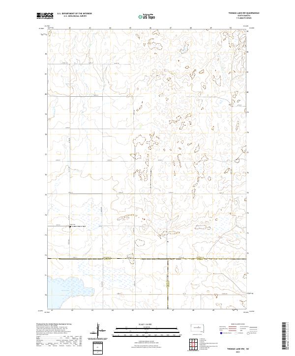 Thomas Lake NW topographic map thumbnail