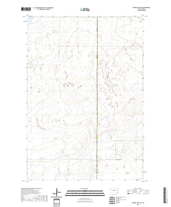 Thomas Lake SW topographic map thumbnail