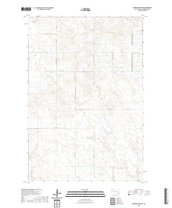 Thunder Hawk SW topographic map thumbnail