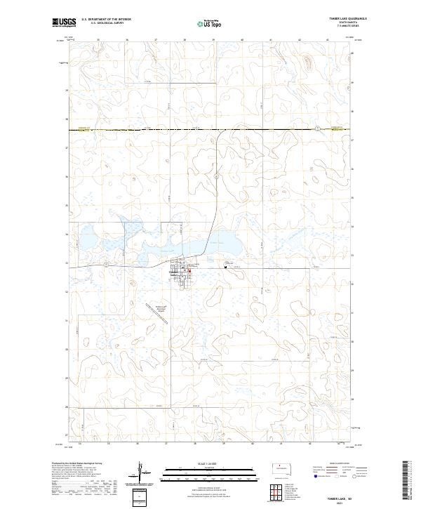 Timber Lake topographic map thumbnail