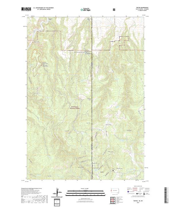 Tinton 2021 topographic map thumbnail
