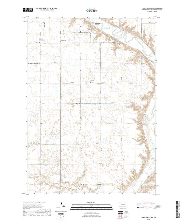 Tschetter Colony topographic map thumbnail