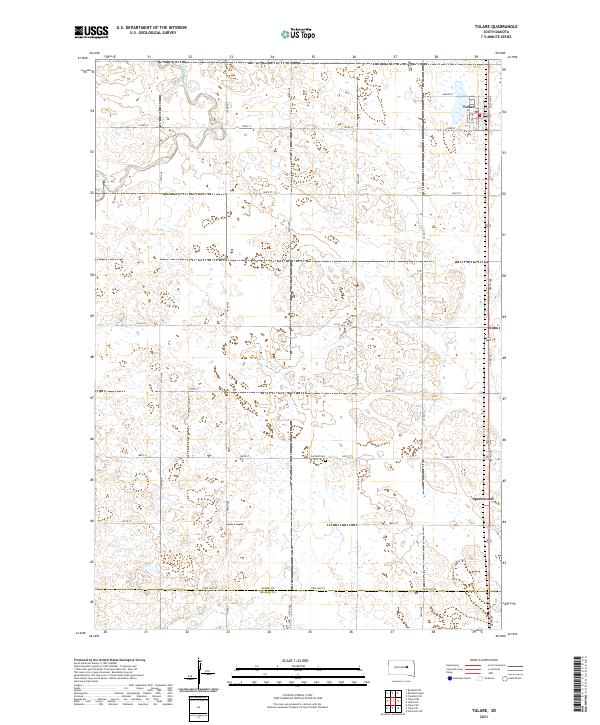 Tulare 2021 topographic map thumbnail