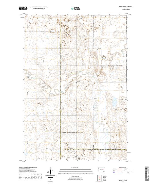 Tulare NW topographic map thumbnail