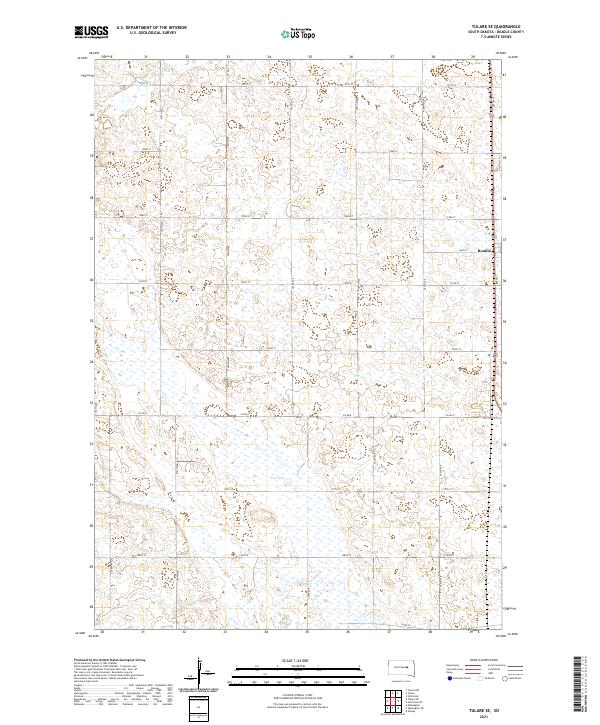 Tulare SE topographic map thumbnail
