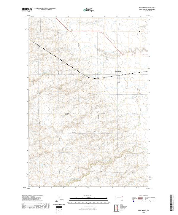 Twin Brooks topographic map thumbnail