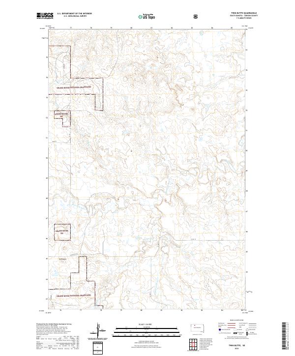 Twin Butte topographic map thumbnail