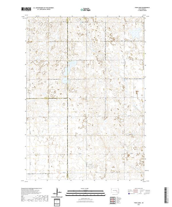 Twin Lakes topographic map thumbnail