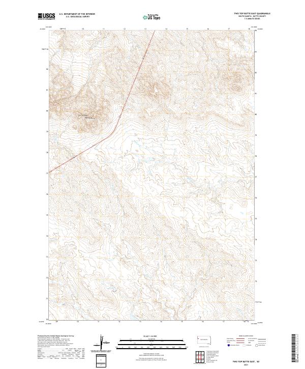 Two Top Butte East topographic map thumbnail