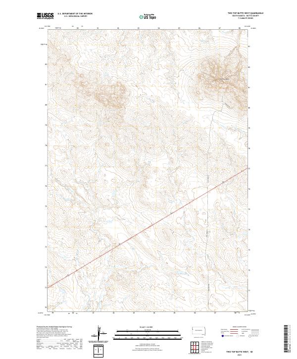 Two Top Butte West topographic map thumbnail