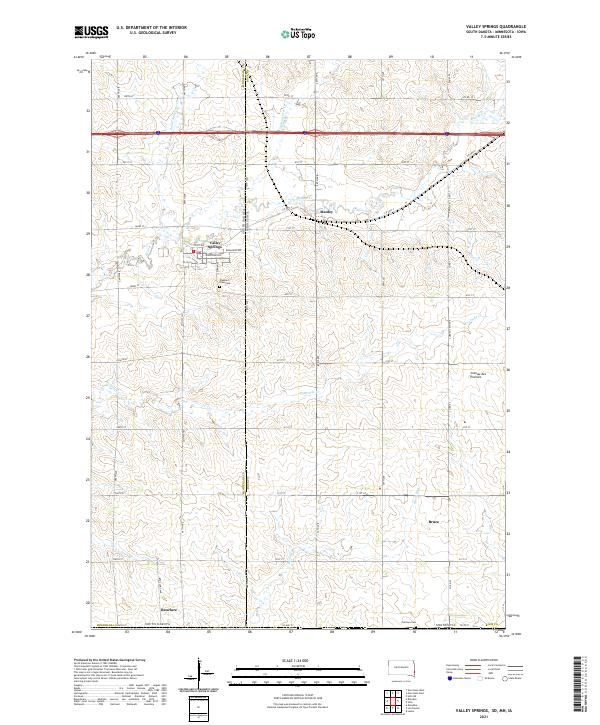 Valley Springs topographic map thumbnail