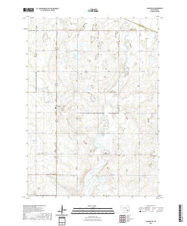 Wagner NE topographic map thumbnail