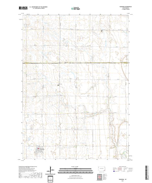 Wakonda topographic map thumbnail