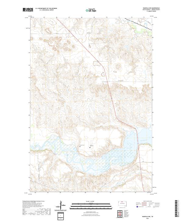 Wakpala NW topographic map thumbnail