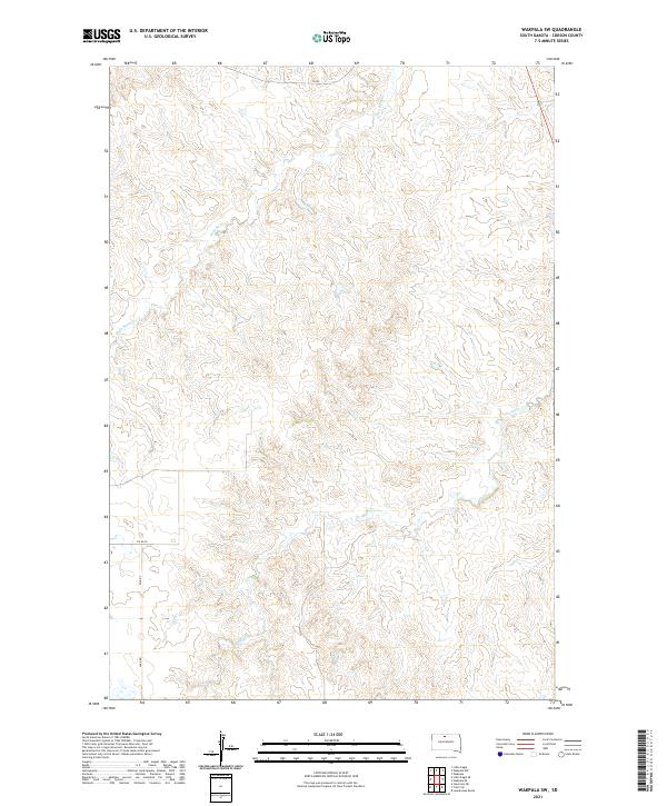 Wakpala SW topographic map thumbnail
