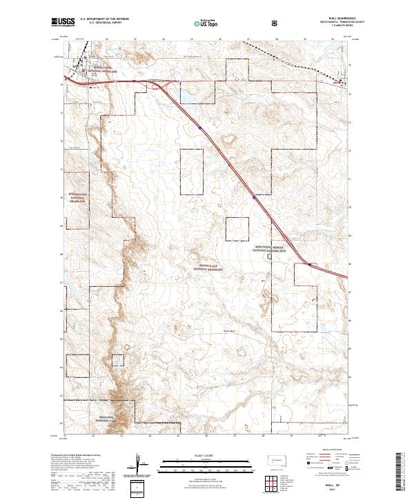 Wall 2021 topographic map thumbnail