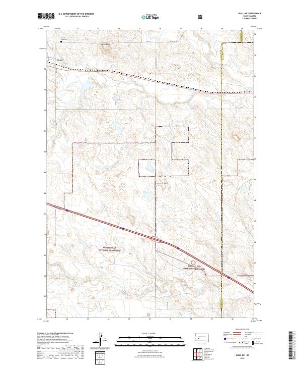 Wall NE topographic map thumbnail