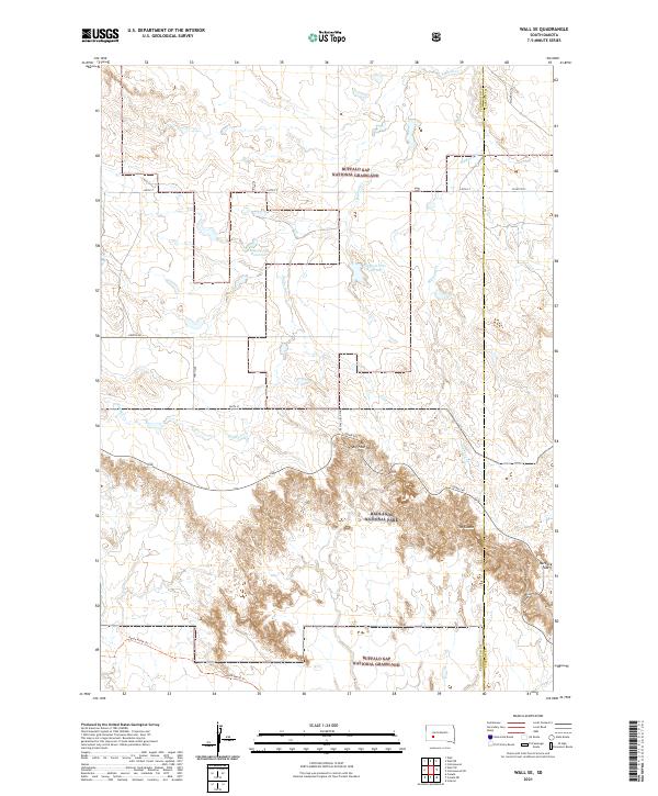 Wall SE 2021 topographic map thumbnail